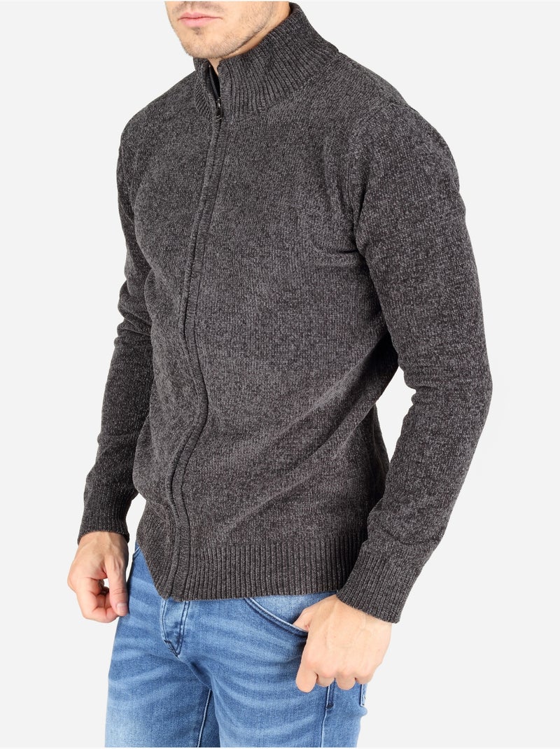 Gilet col montant - kenzarro Gris foncé - Kiabi
