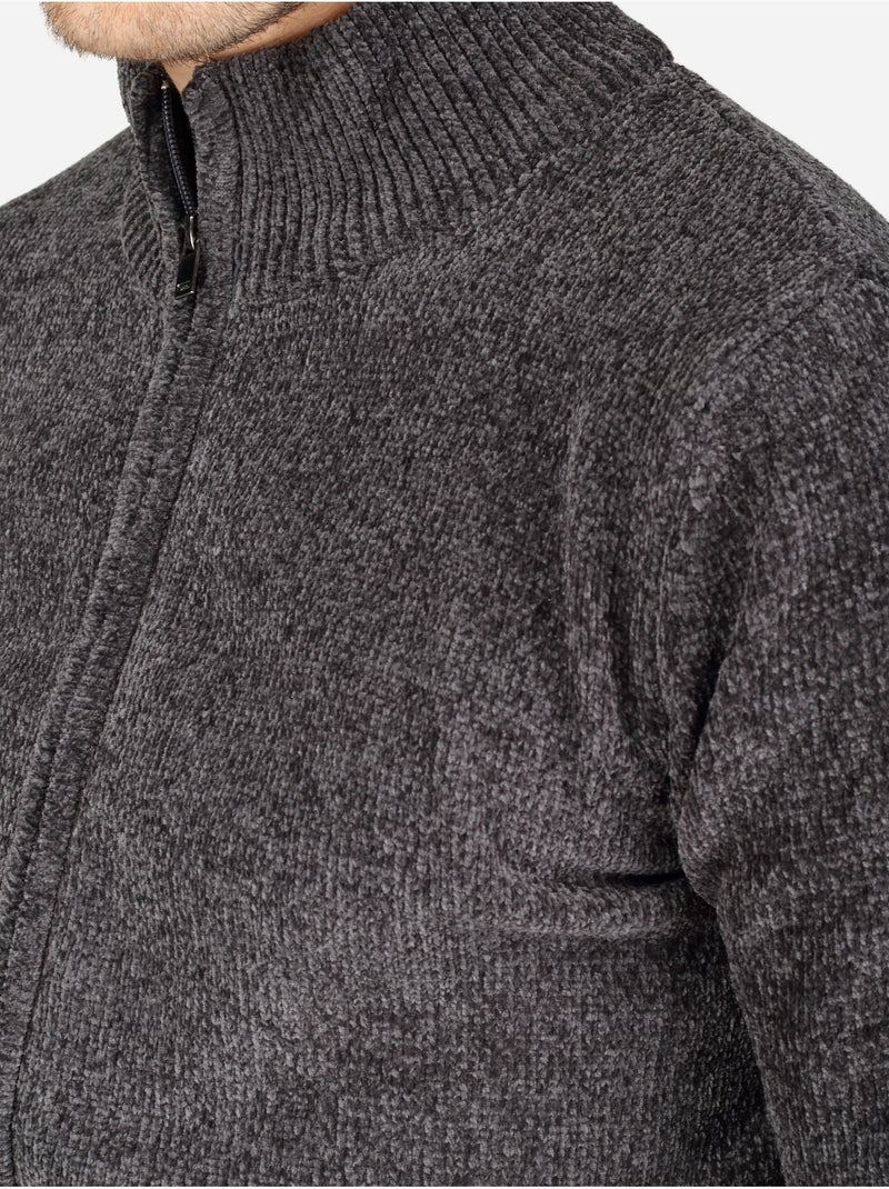Gilet col montant - kenzarro Gris foncé - Kiabi