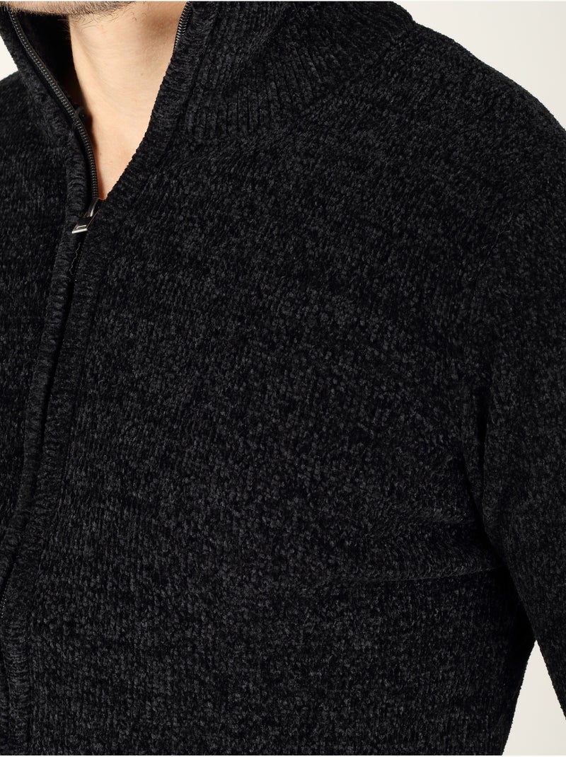 Gilet col montant - kenzarro Noir - Kiabi
