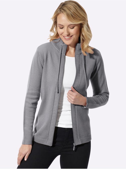 Gilet col montant à coulisse - taille standard - moda vilona - Kiabi Gilet col montant à coulisse - taille standard - moda vilona - Kiabi