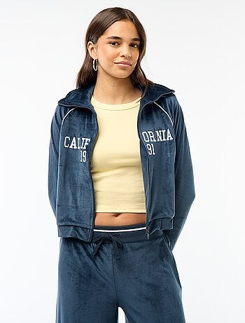 Gilet col montant en velours