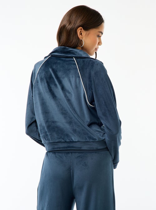 Gilet col montant en velours - Kiabi