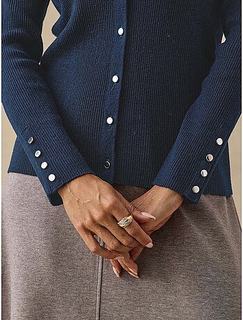Gilet col montant finitions écailles - daxon