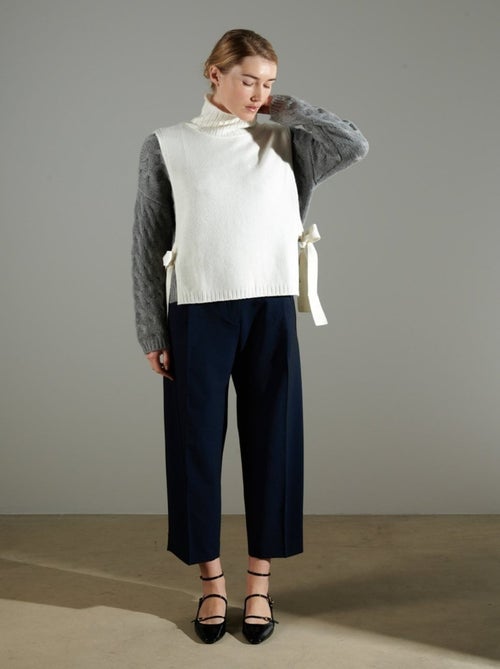 Gilet col montant sans manches femme en cachemire 4 fils - NAMI 15 - Kiabi