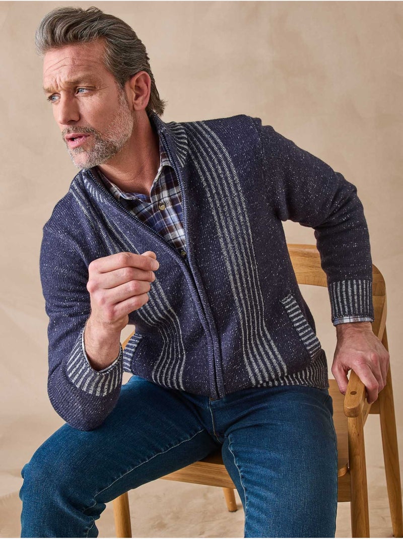 Gilet col montant zippé - DAXON Bleu Bleu - Kiabi