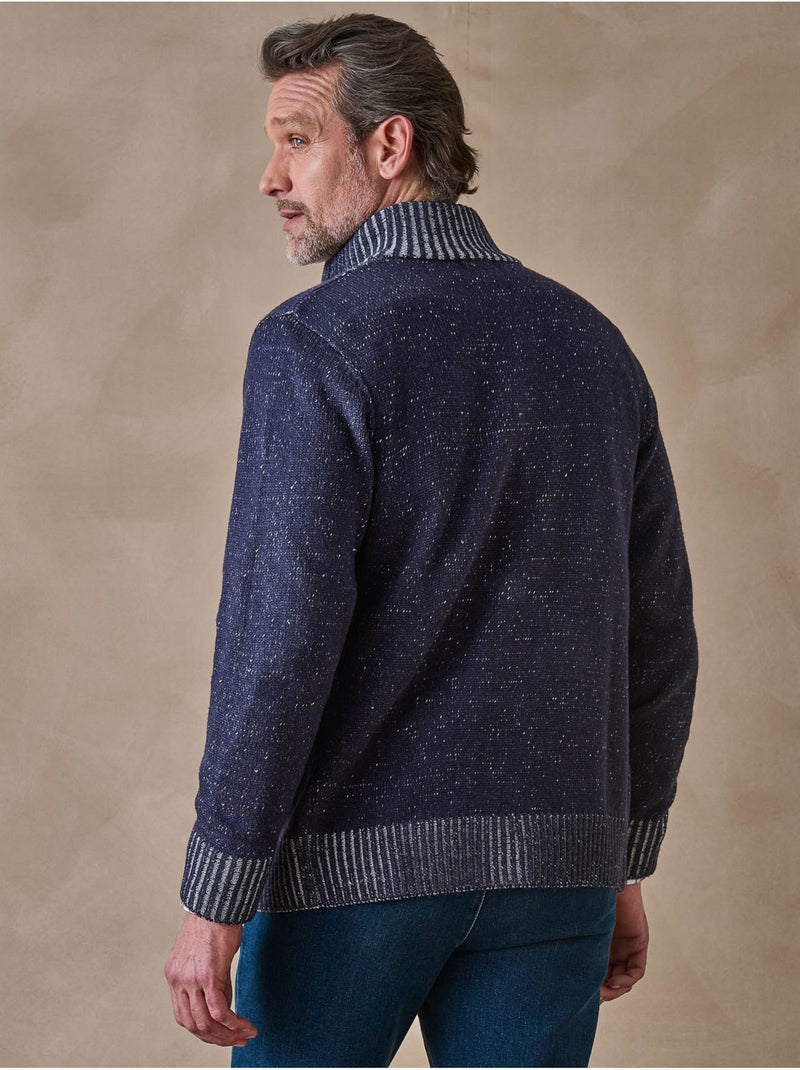 Gilet col montant zippé - DAXON Bleu Bleu - Kiabi