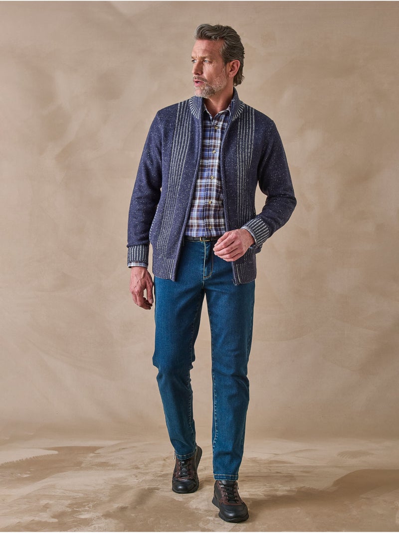 Gilet col montant zippé - DAXON Bleu Bleu - Kiabi