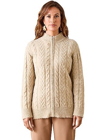 Gilet col montant zippé avec laine - DAXON