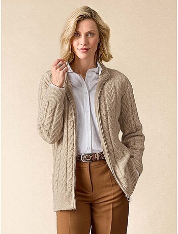 Gilet col montant zippé avec laine - DAXON