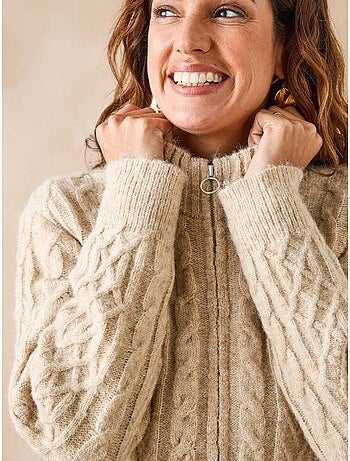 Gilet col montant zippé avec laine - DAXON
