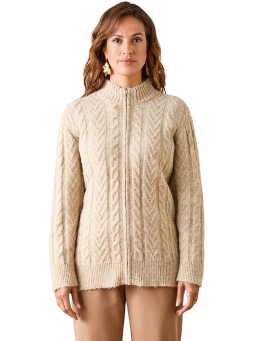 Gilet col montant zippé avec laine - daxon - Kiabi Gilet col montant zippé avec laine - daxon - Kiabi