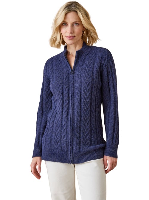 Gilet col montant zippé avec laine - DAXON - Kiabi