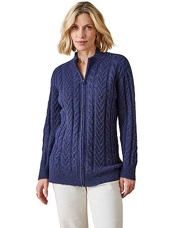 Gilet col montant zippé avec laine