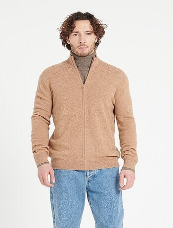 Gilet col montant zippé homme 100% cachemire - LUKE 10