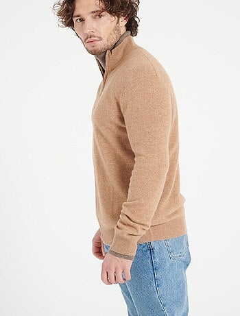 Gilet col montant zippé homme 100% cachemire - LUKE 10