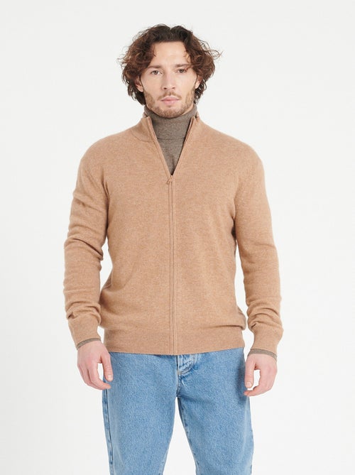 Gilet col montant zippé homme 100% cachemire - LUKE 10 - Kiabi