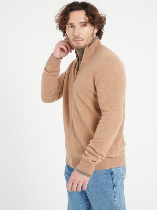 Gilet col montant zippé homme 100% cachemire - LUKE 10 - Kiabi