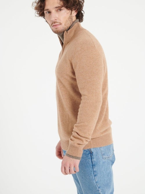 Gilet col montant zippé homme 100% cachemire - LUKE 10 - Kiabi