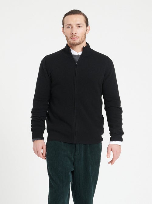 Gilet col montant zippé homme 100% cachemire - LUKE 10 - Kiabi