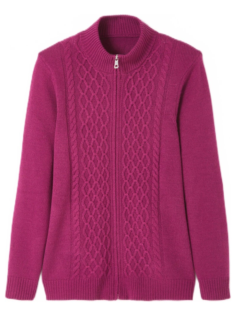 Gilet col montant zippé Violet foncé - Kiabi