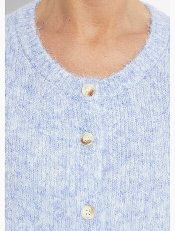 Gilet col rond en maille avec laine - AFIBEL