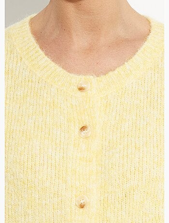 Gilet col rond en maille avec laine - AFIBEL