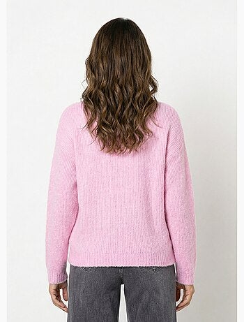 Gilet col rond en maille avec laine - AFIBEL