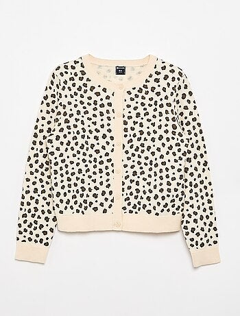 Gilet col rond léger uni