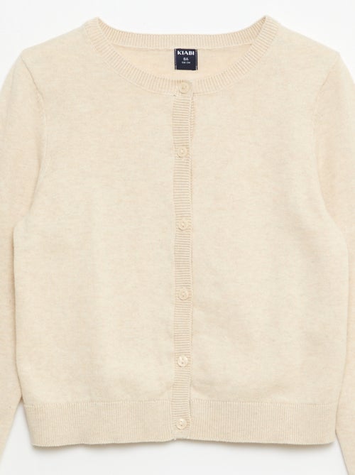 Gilet col rond léger uni - Kiabi