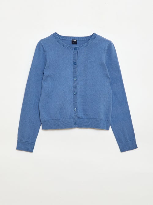 Gilet col rond léger uni - Kiabi