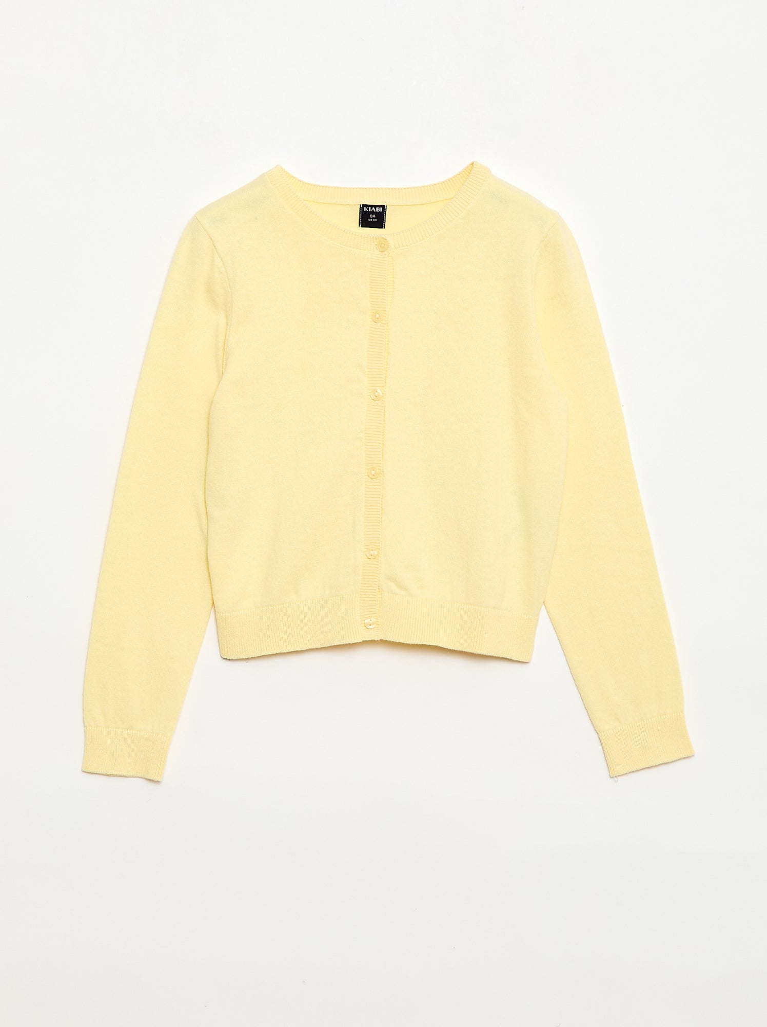 Gilet col rond léger uni