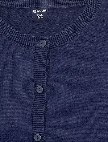 Gilet col rond léger uni