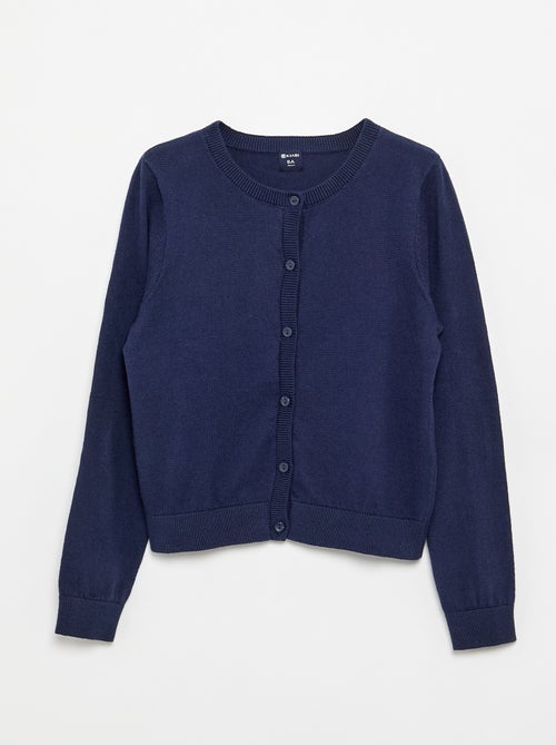 Gilet col rond léger uni - Kiabi