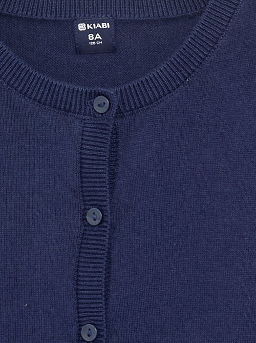 Gilet col rond léger uni - Kiabi