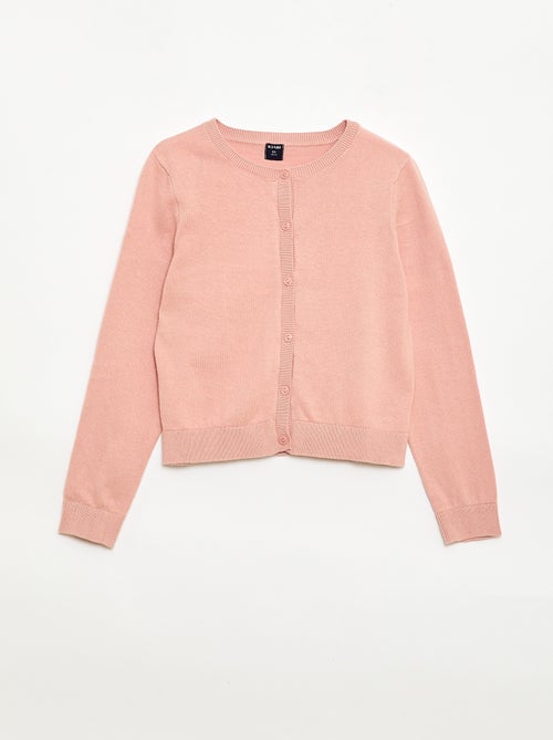 Gilet col rond léger uni - Kiabi