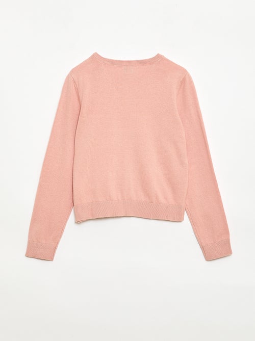 Gilet col rond léger uni - Kiabi