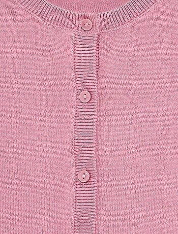 Gilet col rond léger uni