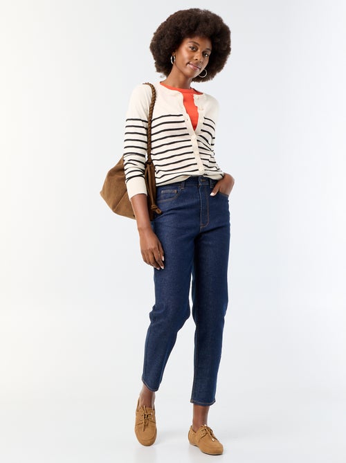 Gilet col rond uni - Kiabi Gilet col rond uni - Kiabi