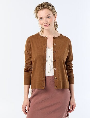 Gilet col rond uni