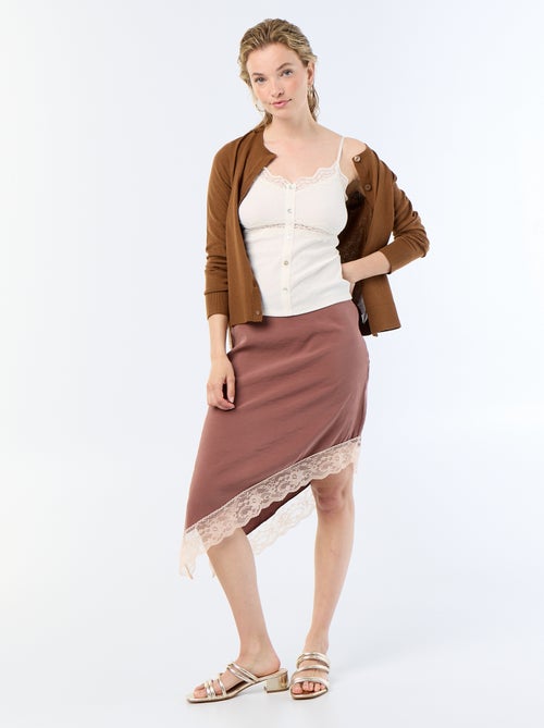 Gilet col rond uni - Kiabi Gilet col rond uni - Kiabi