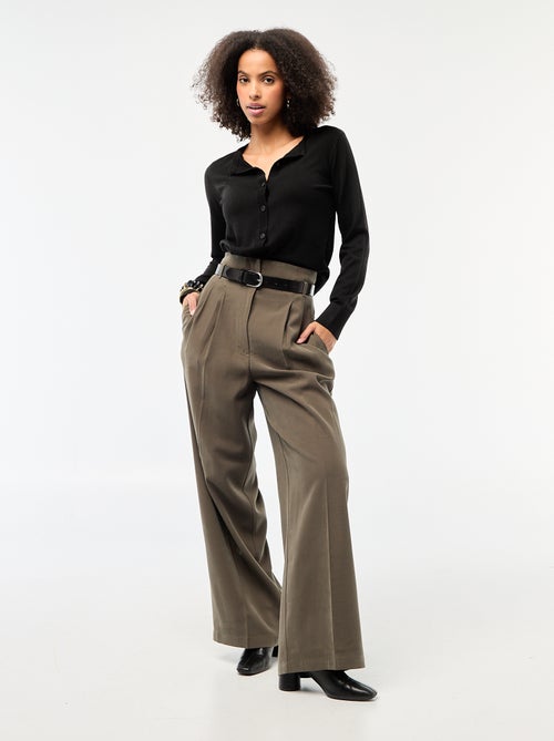 Gilet col rond uni - Kiabi