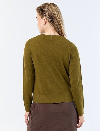 Gilet col rond uni