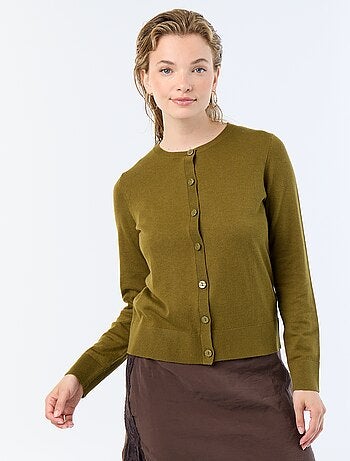 Gilet col rond uni