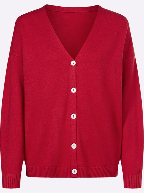 Gilet Col V Avec Patte De Boutonnage - Taille Standard - Helline - Kiabi Gilet Col V Avec Patte De Boutonnage - Taille Standard - Helline - Kiabi