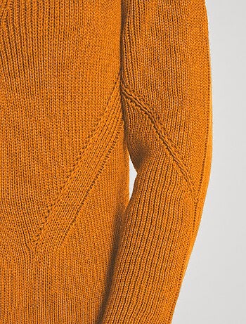Gilet col V boutonné maille perlée - Afibel