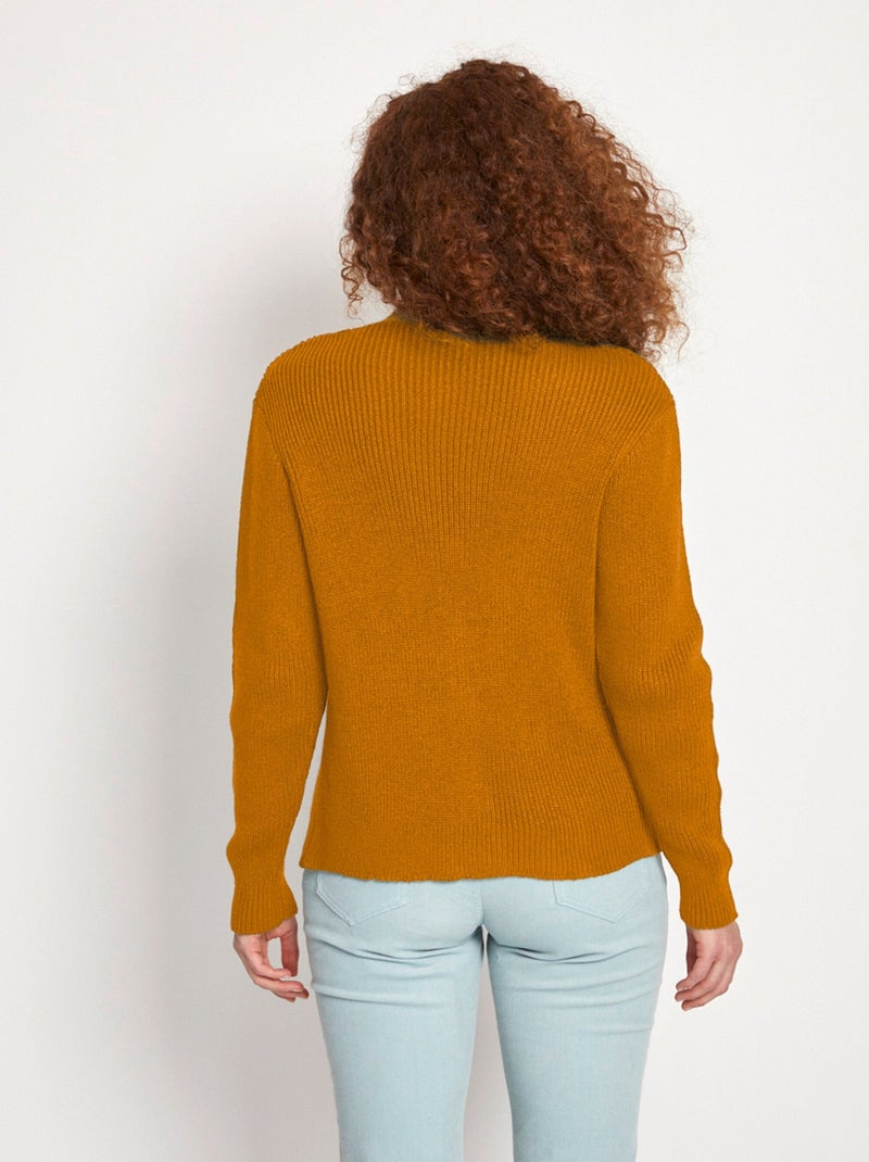 Gilet col V boutonné maille perlée - Afibel N/A - Kiabi
