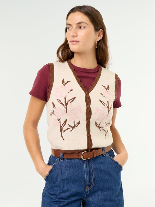 Gilet col V sans manches - Kiabi