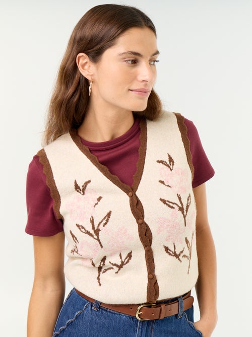 Gilet col V sans manches - Kiabi