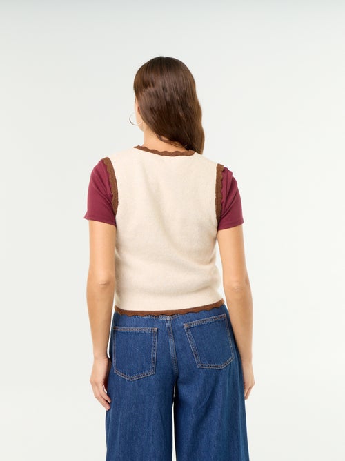 Gilet col V sans manches - Kiabi