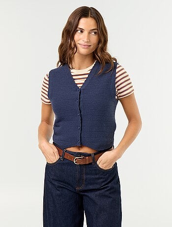 Gilet col V sans manches